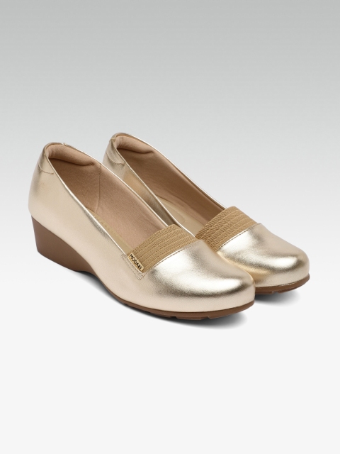 

MODARE Women Gold-Toned Solid Pumps