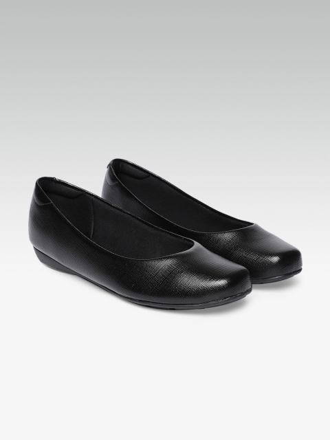 

MODARE Women Black Textured Ballerinas