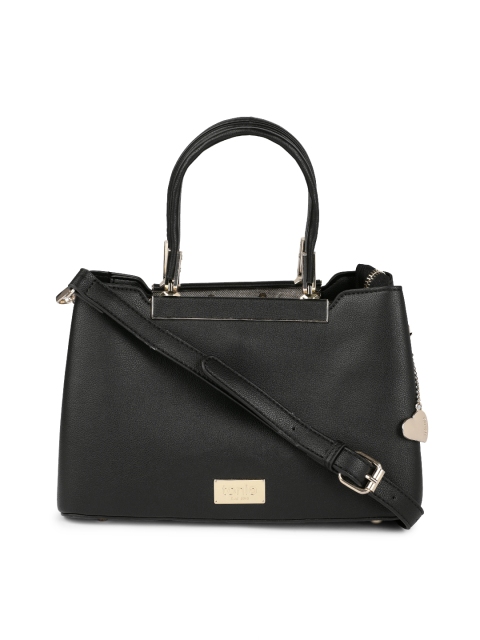 

ToniQ Black Solid Handheld Bag