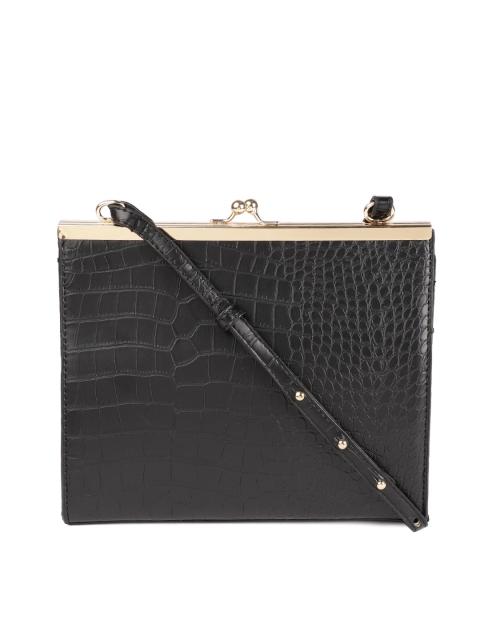 

ToniQ Women Black Textured Clutch