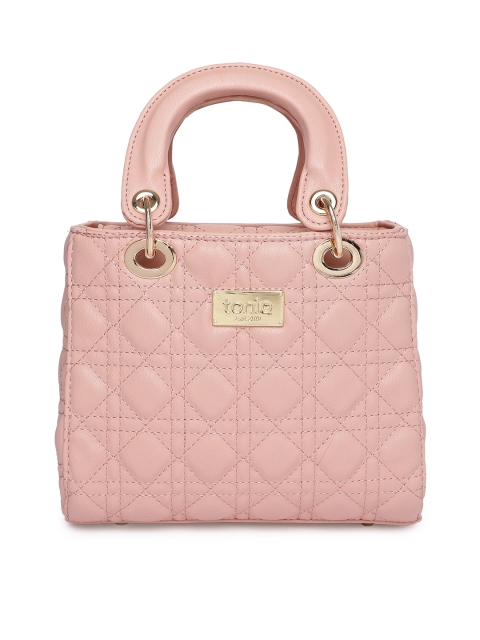 

ToniQ Pink Textured Handheld Bag
