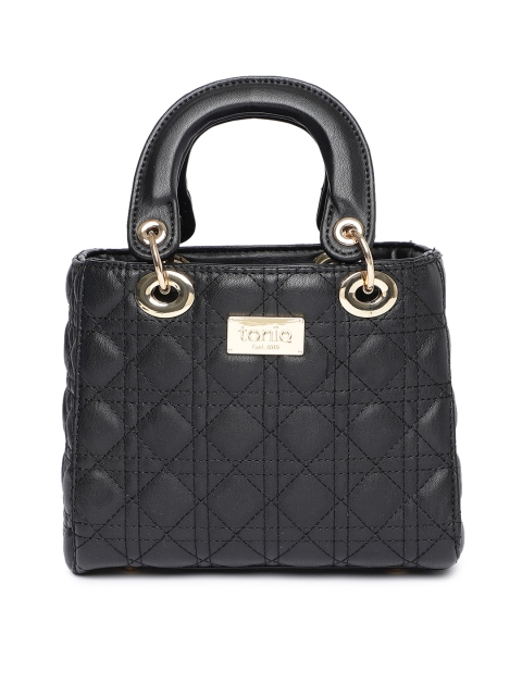 

ToniQ Black Solid Handheld Bag
