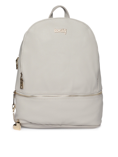 

ToniQ Women Grey Textured Backpack