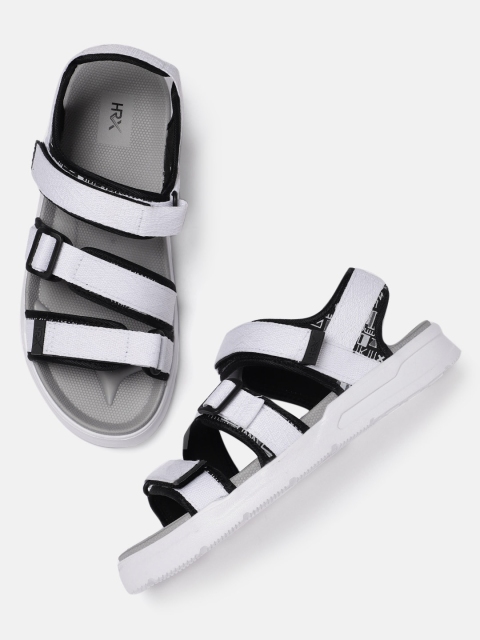 

HRX by Hrithik Roshan Men White Hook & Loop Athleisure Sports Sandals