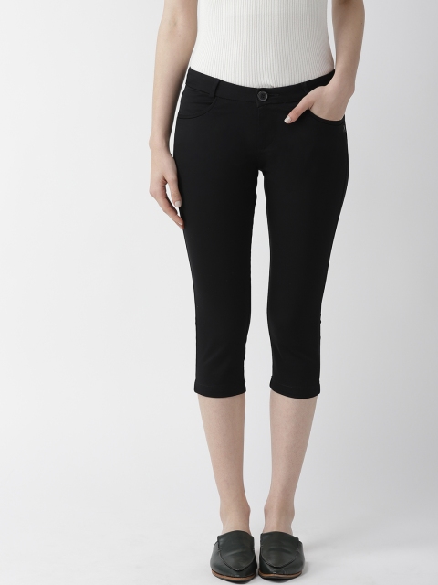 

Xpose Women Black Solid Skinny Fit Capris