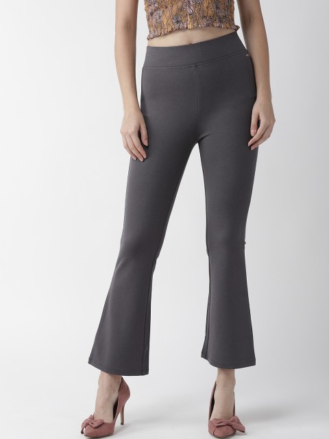 

Xpose Women Grey Flared Solid Bootcut Trousers