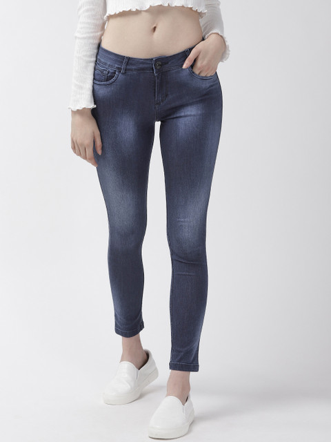 

Xpose Women Navy Blue Slim Fit Mid-Rise Clean Look Stretchable Jeans