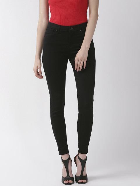 

Xpose Women Black Skinny Fit High-Rise Clean Look Stretchable Jeans