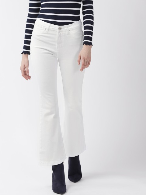 

Xpose Women White Flared Fit High-Rise Clean Look Stretchable Jeans