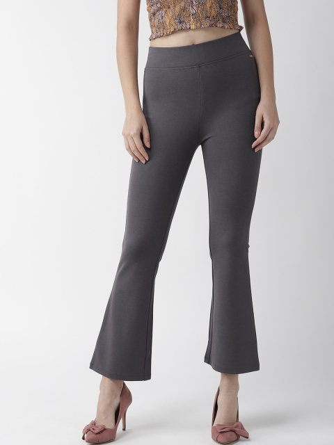 

Xpose Women Grey Solid Bootcut Treggings