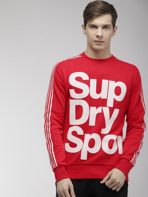 

Superdry Men Red & White Printed Sweatshirt