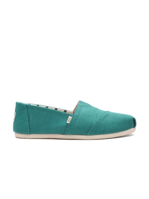 

TOMS Men Green Slip-On Sneakers