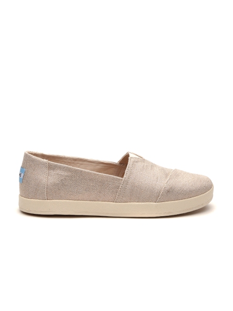 

TOMS Women Beige Slip-On Sneakers