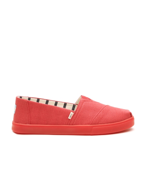 

TOMS Women Red Slip-On Sneakers