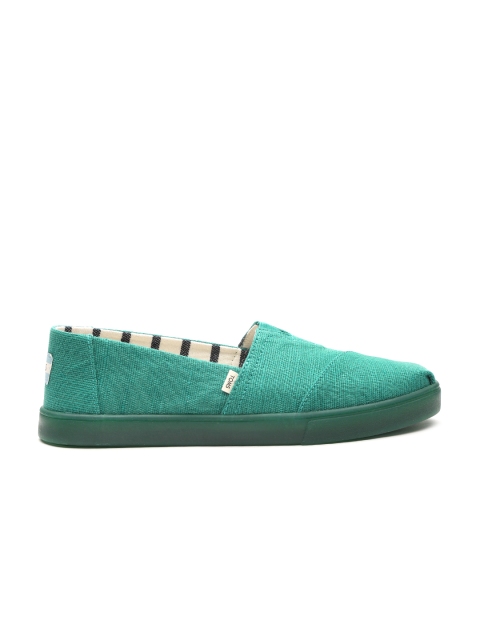 

TOMS Women Green Slip-On Sneakers