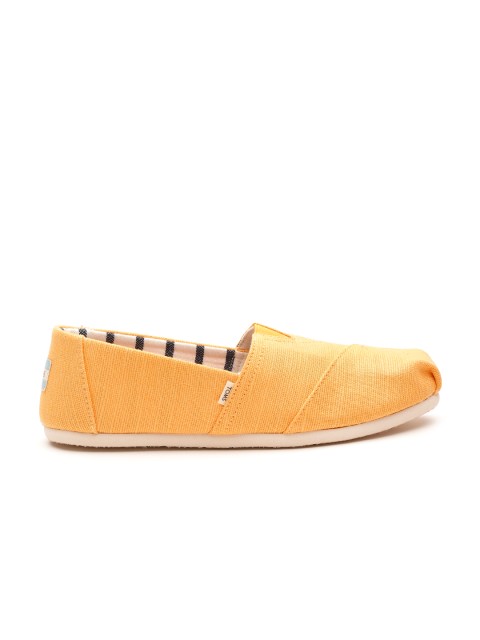 

TOMS Women Mustard Yellow Slip-On Sneakers