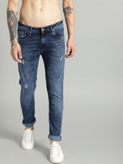 

Roadster Men Blue Skinny Fit Mid-Rise Mildly Distressed Stretchable Jeans