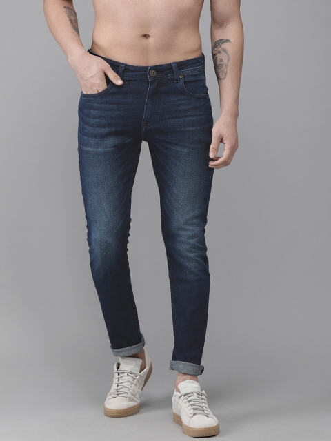 

The Roadster Lifestyle Co Men Blue Skinny Fit Mid-Rise Clean Look Stretchable Jeans
