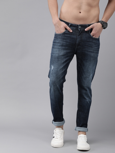 

Roadster Men Blue Skinny Fit Mid-Rise Low Distress Stretchable Jeans