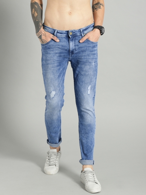 

The Roadster Lifestyle Co Men Blue Skinny Fit Low-Rise Mildly Distressed Jeans
