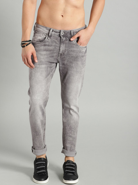 

Roadster Men Grey Skinny Fit Mid-Rise Clean Look Stretchable Jeans