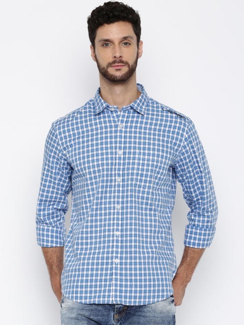 

Ed Hardy Blue & White Checked Casual Shirt