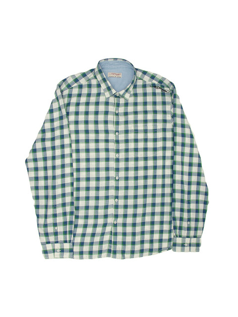 

Ed Hardy Men Cream-Coloured & Green Regular Fit Checked Casual Shirt