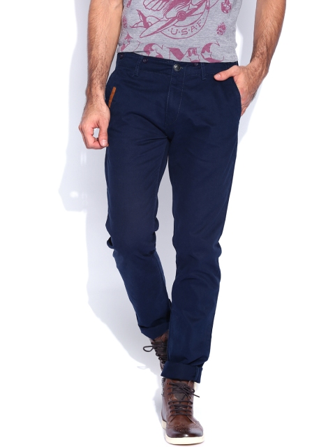

Ed Hardy Navy Slim Fit Chino Trousers, Navy blue