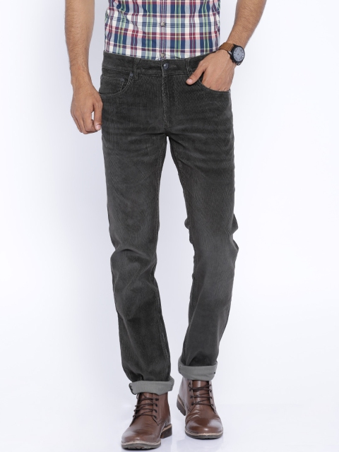 

Ed Hardy Charcoal Grey Slim Fit Corduroy Trousers