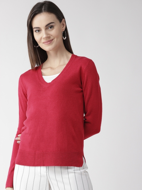 

Marks & Spencer Women Red Solid Sweater