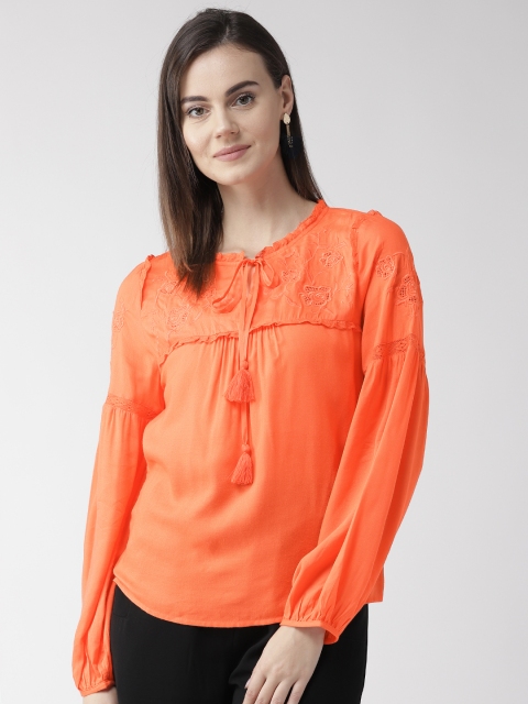 

Marks & Spencer Women Orange Solid Regular Top