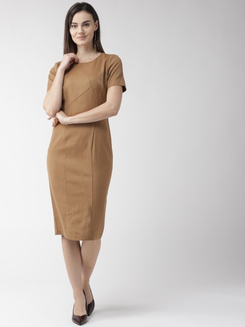 

Marks & Spencer Women Brown Solid Sheath Dress