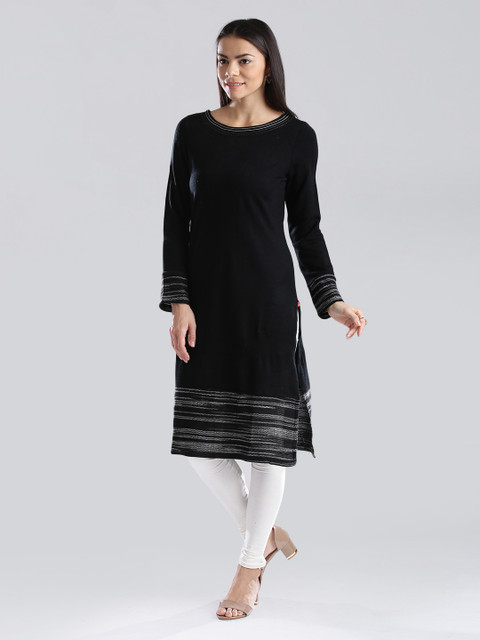 

W Black Winter Kurta