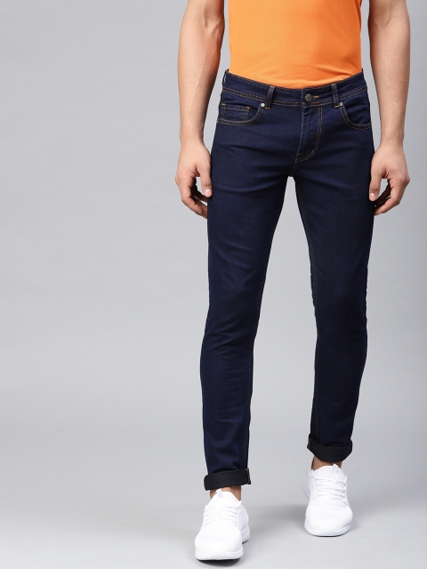 

American Crew Men Blue Slim Fit Mid-Rise Clean Look Stretchable Jeans