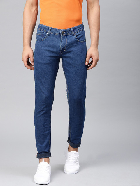 

American Crew Men Blue Slim Fit Mid-Rise Clean Look Stretchable Jeans