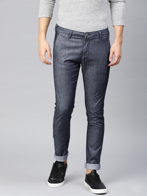 

American Crew Men Blue Slim Fit Mid-Rise Clean Look Stretchable Jeans
