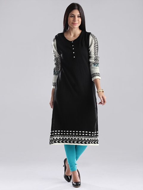 

W Black Winter Kurta