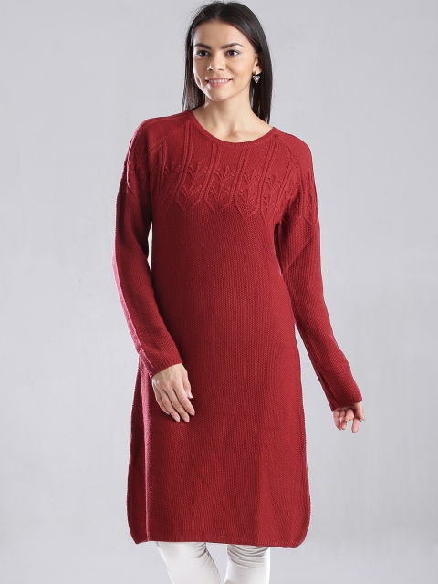 

W Red Winter A-Line Kurta