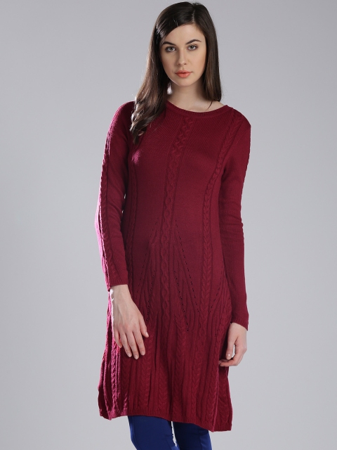 

W Red Winter A-Line Kurta