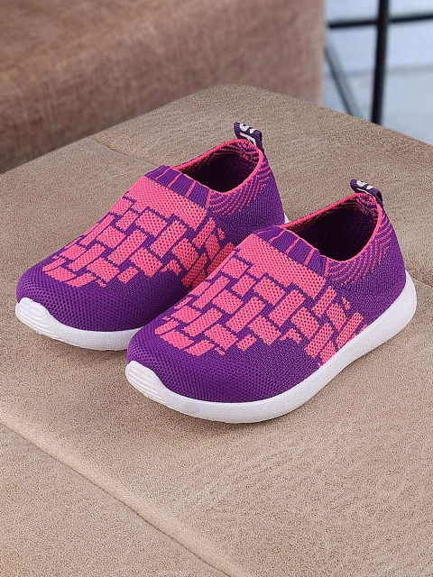 

Walktrendy Girls Pink & Purple Slip-On Sneakers
