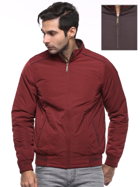 

Allen Solly Maroon & Brown Reversible Jacket, Grey