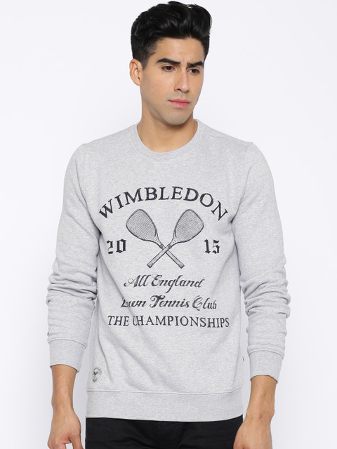 

Allen Solly Sport Grey Melange Printed Sweatshirt