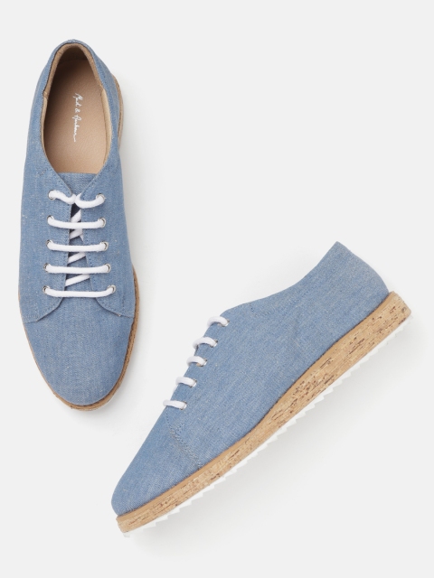 

Mast & Harbour Women Blue Solid Sneakers