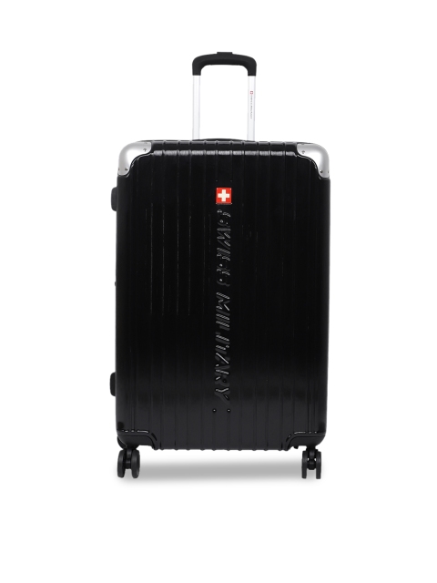 

SWISS MILITARY Unisex Black Textured Cabin Trolley Suitcase