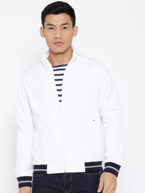 

SPYKAR Men White Solid Bomber Jacket