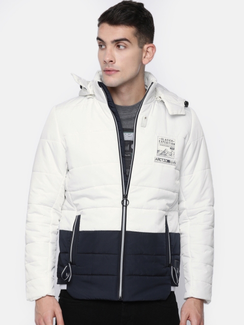 

SPYKAR Men White & Black Colourblocked Insulator Jacket