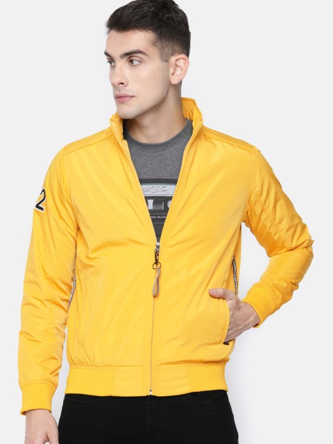 

SPYKAR Men Yellow Solid Lightweight Jacket