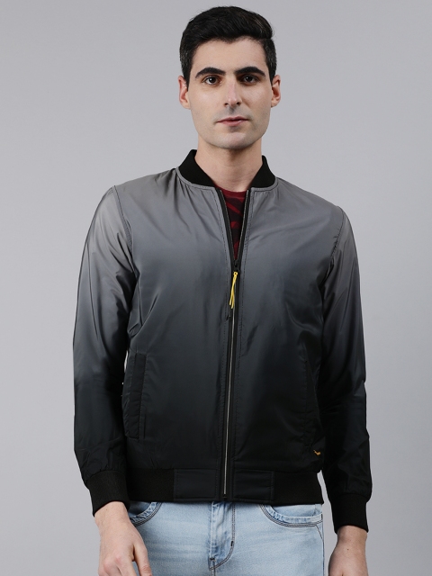

SPYKAR Men Grey Ombre Dyed Lightweight Sporty Jacket