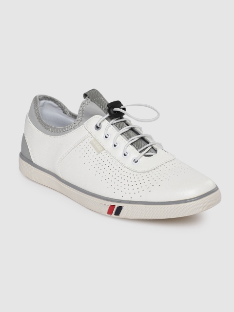 

Flying Machine Men White Solid Sneakers