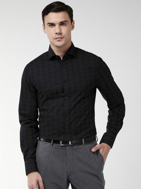 

Marks & Spencer Men Black & White Slim Fit Printed Formal Shirt